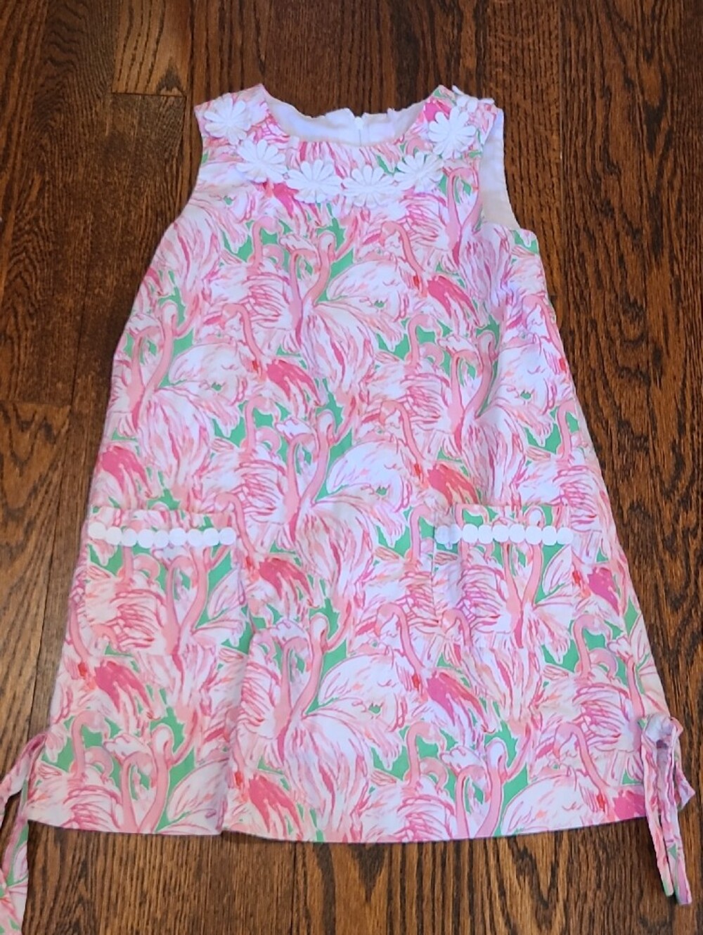 Lilly Pulitzer Bundle Girls Bright Pink & Multi Floral Casual Dress Small 4-5 - Picture 11 of 16